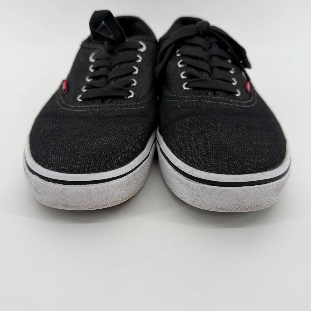 Levi's Low Top Sneaker Mens 9 Black Denim Canvas Lace Up Casual 51764240A